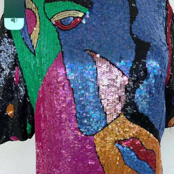 Vintage peter max era sequin dress - Picture 3 of 4